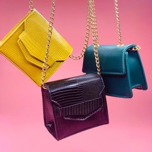 Green Faux Leather Mini Bag